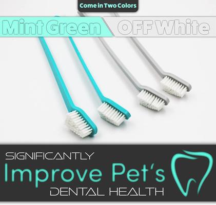 Show full view: H&H Pets Dual Headed Dog & Cat Toothbrush, 4 count slide 6 of 9