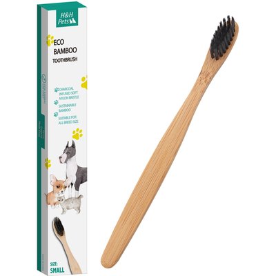 H&H Pets H&H Pets Reusable Bamboo Toothbrush for Dogs & Cats, 1 count, Small