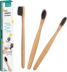 H&H Pets Reusable Bamboo Toothbrush for Dogs & Cats, 3 count, Small