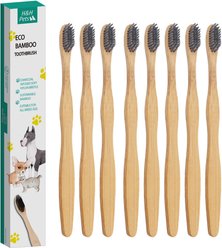 H&H Pets Reusable Bamboo Toothbrush for Dogs & Cats, 8 count, Large