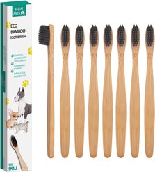 H&H Pets Reusable Bamboo Toothbrush for Dogs & Cats, 8 count, Small