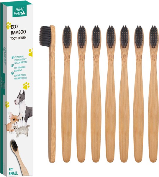 H&H Pets Eco-Friendly Reusable Bamboo Dog & Cat Toothbrush