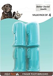 H&H Pets Finger Dog & Cat Toothbrush, 4 count