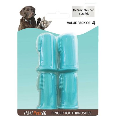 H&H Pets H&H Pets Finger Dog & Cat Toothbrush, 4 count