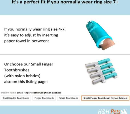 Show full view: H&H Pets Finger Dog & Cat Toothbrush, 4 count slide 5 of 10