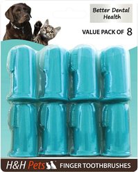 H&H Pets Finger Dog & Cat Toothbrush, 8 count