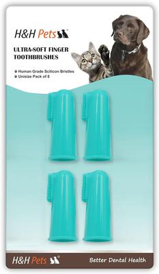 Show full view: H&H Pets Silicone Finger Dog & Cat Toothbrush, 4 count slide 3 of 7