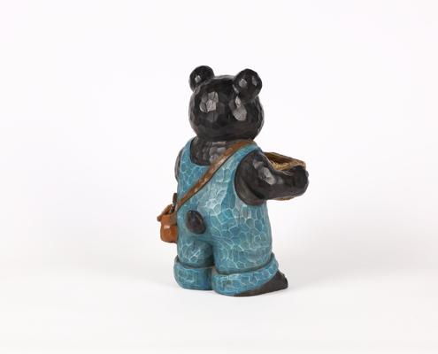 Show full view: Hi-Line Gift Bear Holds Bird Bath with Cardinal, Brown slide 7 of 9