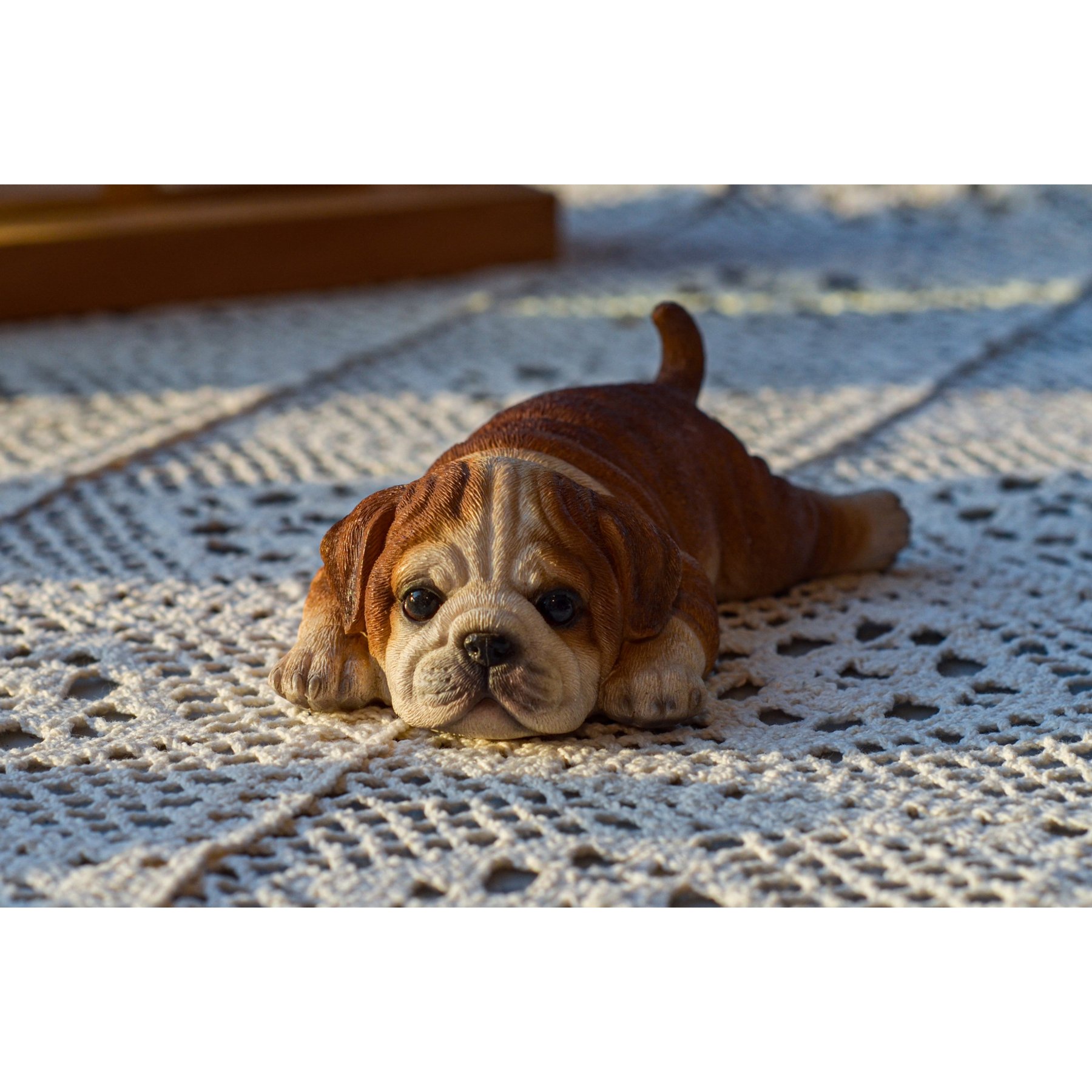 Hi-Line Gift Bulldog Fridge Magnet Statue, Tan/Cream, 4.92-in