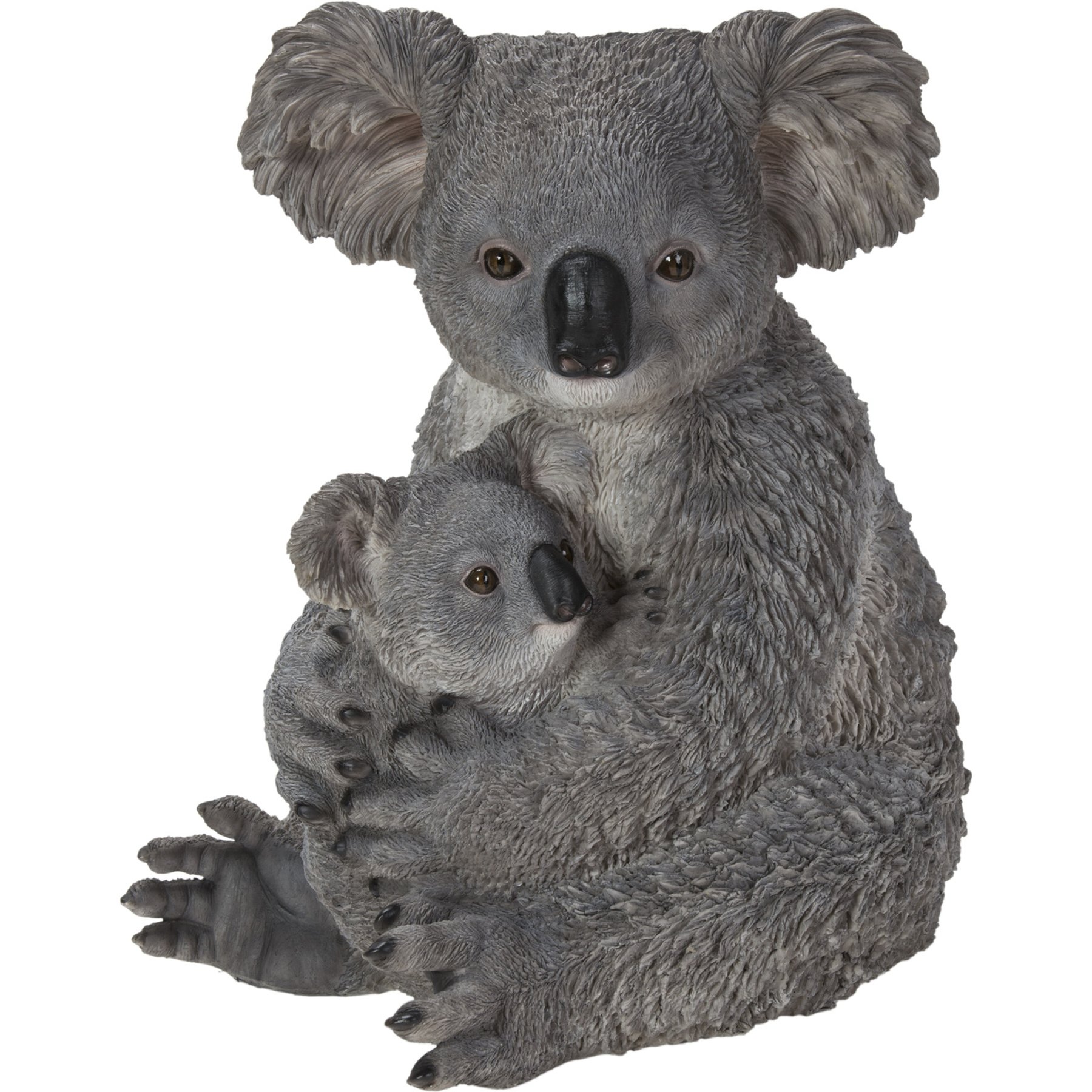 Hi-Line Gift Mother & Baby Koala Statue, Grey, 13.98-in