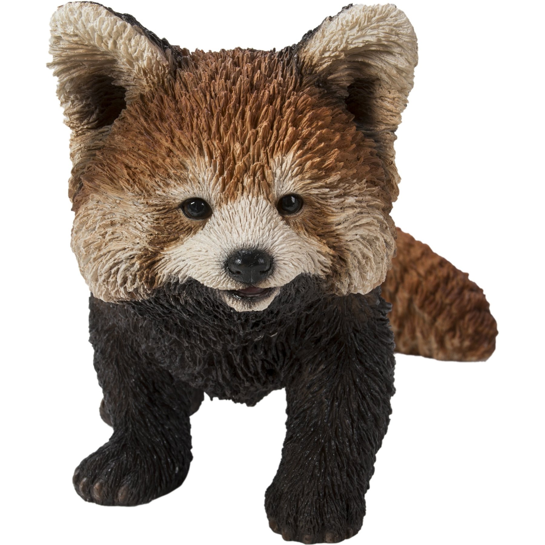 Hi-Line Gift Red Panda Cub Walking Statue, Brown/White, 22.83-in