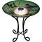 Show in main carousel: Hi-Line Gift Solar Blue Bird with Peach Blossom Glass Bird Bath with Stand, Multicolor slide 6 of 10