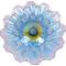 Show in main carousel: Hi-Line Gift Solar Blue Floral Glass Bird Bath with Stand, Multicolor slide 2 of 10