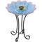 Show in main carousel: Hi-Line Gift Solar Blue Floral Glass Bird Bath with Stand, Multicolor slide 3 of 10