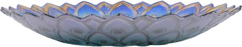 Show full view: Hi-Line Gift Solar Blue Fusion Mosaic Floral Glass Bird Bath with Stand, Multicolor slide 7 of 10