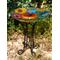 Show in main carousel: Hi-Line Gift Solar Floral Glass Butterfly Bird Bath with Stand, Multicolor slide 6 of 6