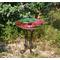 Show in main carousel: Hi-Line Gift Solar Floral Glass Hummingbird Bird Bath with Stand, Multicolor slide 1 of 4
