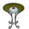 Show in main carousel: Hi-Line Gift Solar Green Fusion Mosaic Floral Glass Bird Bath with Stand, Multicolor slide 8 of 9