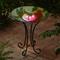 Show in main carousel: Hi-Line Gift Solar Hummingbird with Poppy Glass Bird Bath with Stand, Multicolor slide 4 of 11
