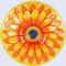Show in main carousel: Hi-Line Gift Solar Orange Floral Glass Bird Bath with Stand, Multicolor slide 4 of 8