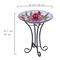 Show in main carousel: Hi-Line Gift Solar ORB Floral Glass Hummingbird Bird Bath with Stand, Multicolor slide 2 of 5