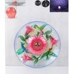 Show in main carousel: Hi-Line Gift Solar ORB Floral Glass Hummingbird Bird Bath with Stand, Multicolor slide 4 of 5