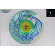 Show in main carousel: Hi-Line Gift Solar ORB Peacock Glass Bird Bath with Stand, Multicolor slide 5 of 5