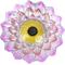 Show in main carousel: Hi-Line Gift Solar Pink Floral Glass Bird Bath with Stand, Multicolor slide 2 of 10