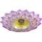 Show in main carousel: Hi-Line Gift Solar Pink Floral Glass Bird Bath with Stand, Multicolor slide 3 of 10