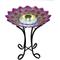 Show in main carousel: Hi-Line Gift Solar Pink Floral Glass Bird Bath with Stand, Multicolor slide 8 of 10