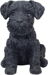 Hi-Line Gift SOREAL Baby Schnauzer Statue, Black, 9.84-in