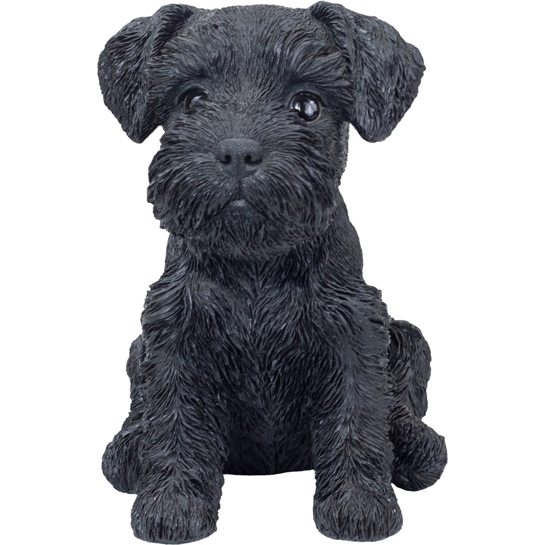 Hi-Line Gift SOREAL Baby Schnauzer Statue, Black, 9.84-in