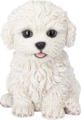 Hi-Line Gift SOREAL Bichon Frise Statue, White, 5.71-in