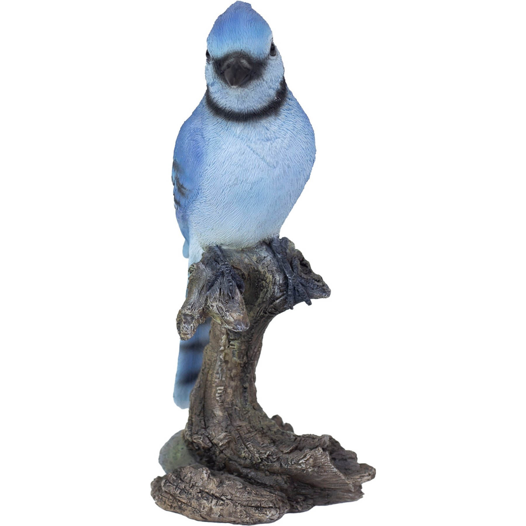 Hi-Line Gift SOREAL Jay on stump Statue, Blue, 4.33-in