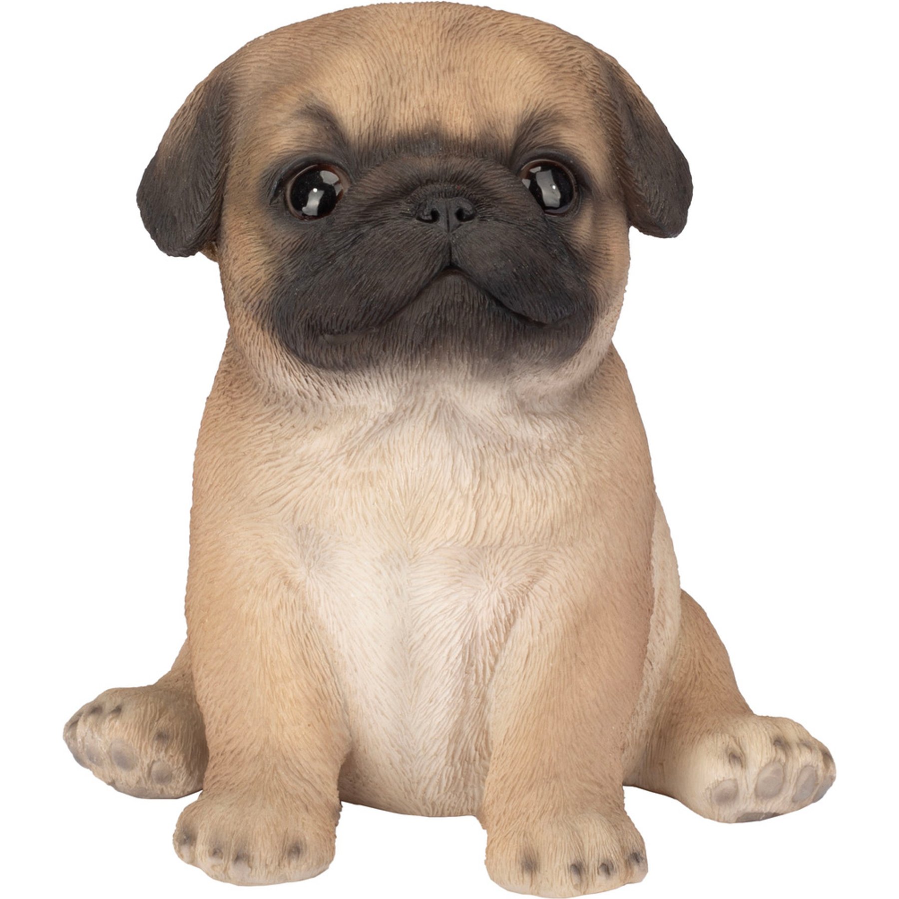 Hi-Line Gift SOREAL Pug Statue, Brown, 5.12-in