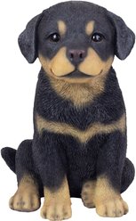Hi-Line Gift SOREAL Sheepdog Statue, White/Black, 12.6-in