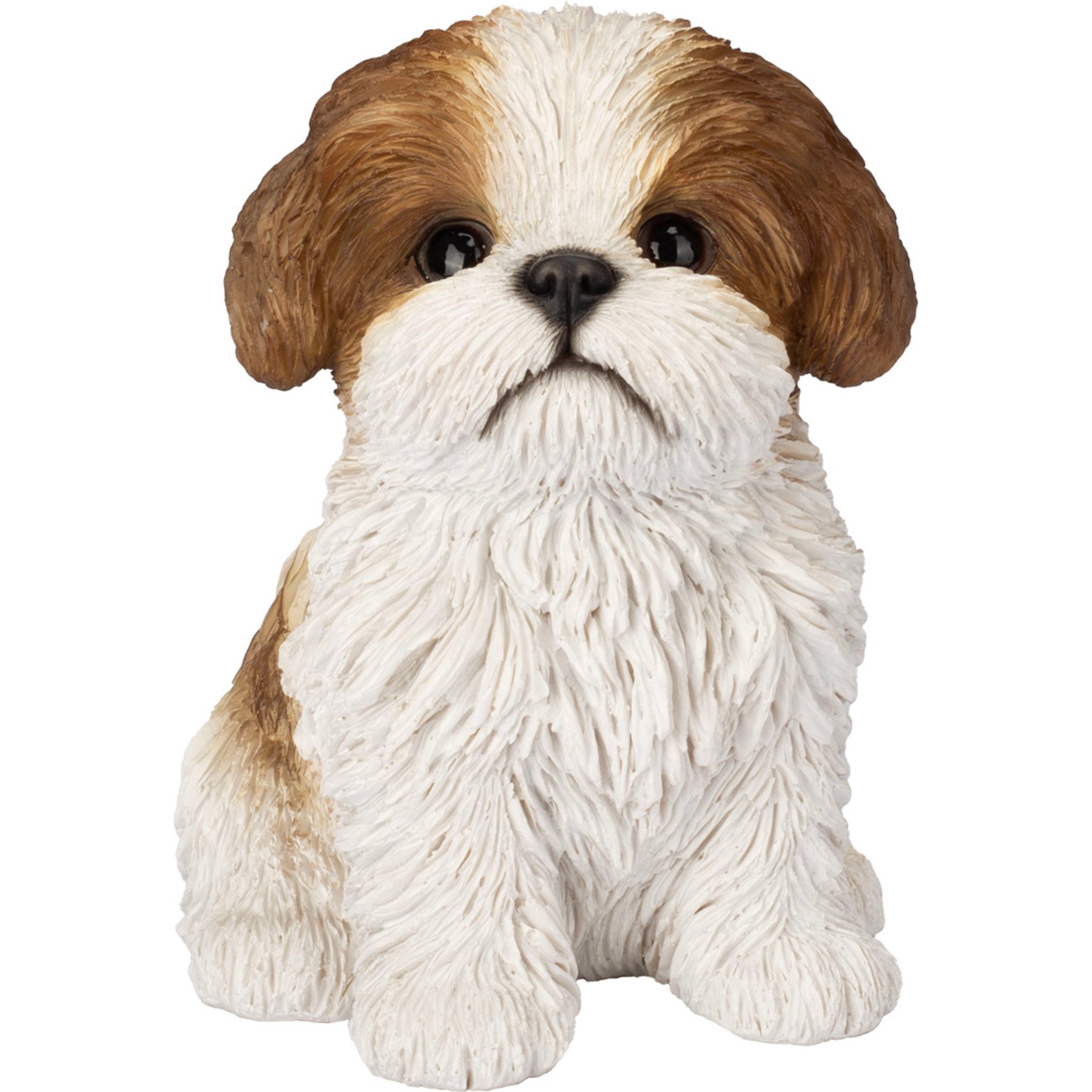 Hi-Line Gift SOREAL Shih Tzu Sitting Statue, Brown, 5.51-in