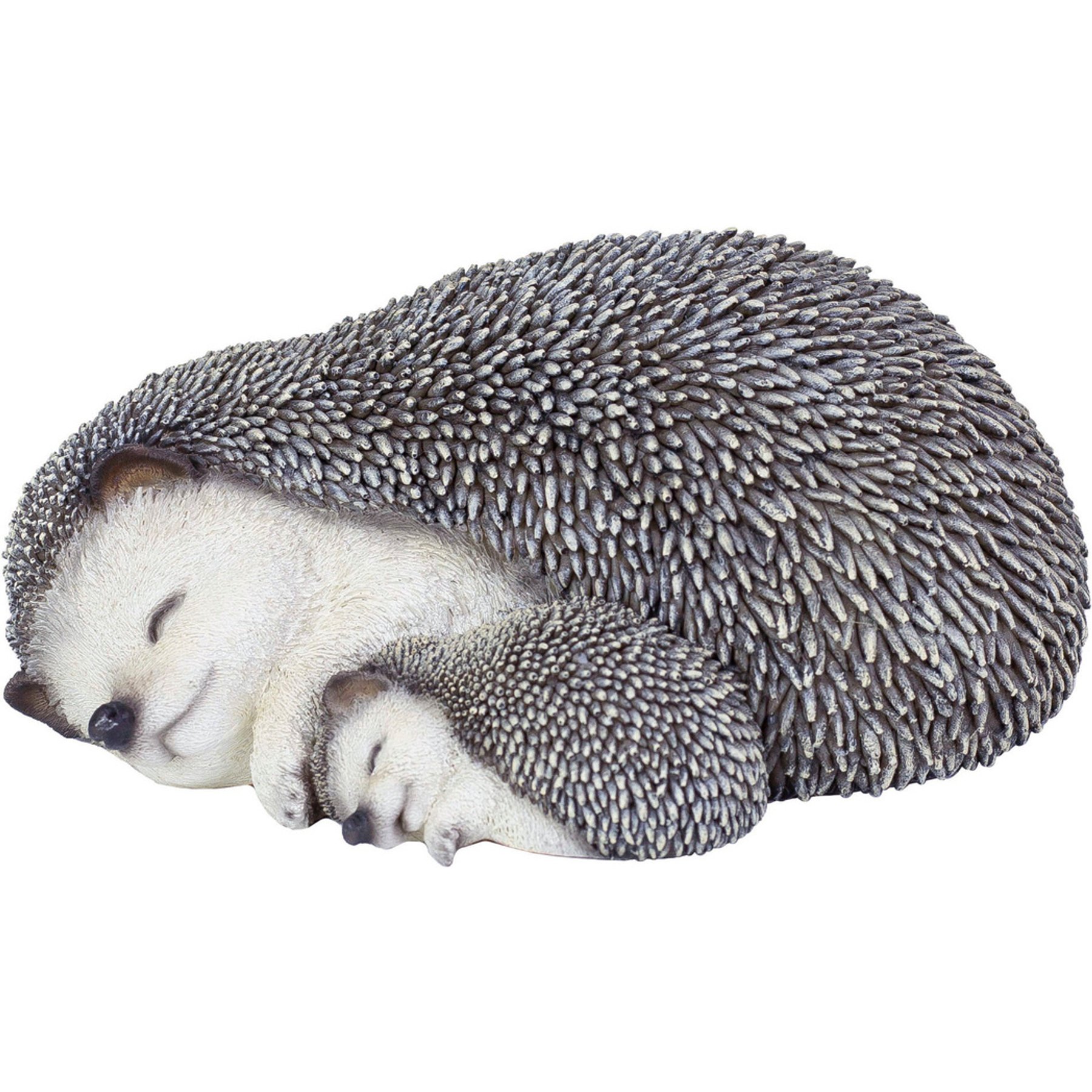 Hi-Line Gift SOREAL Sleeping Mother Baby Hedgehog Statue, Off-white, 9.69-in