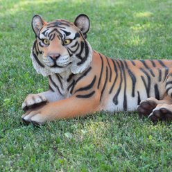 Hi-Line Gift Tiger Laying Down Statue, Orange with Black Stripes, 28-in slide 1 of 7