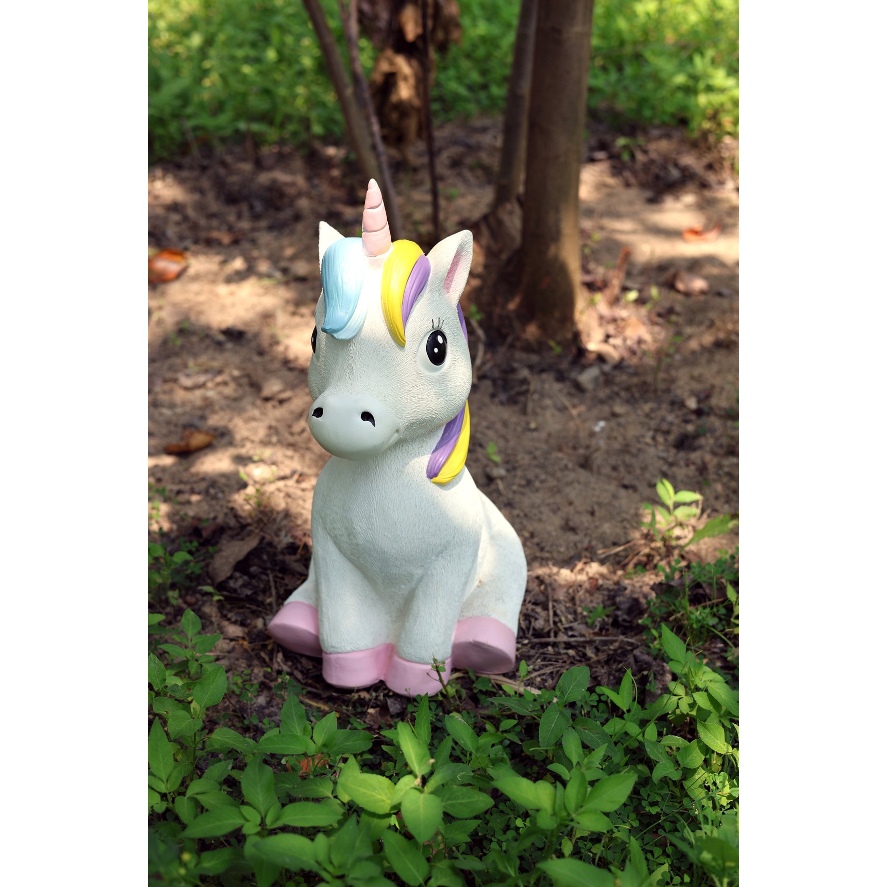 Hi-Line Gift Unicorn Polyesin Statue, Multicolor, 8.94-in