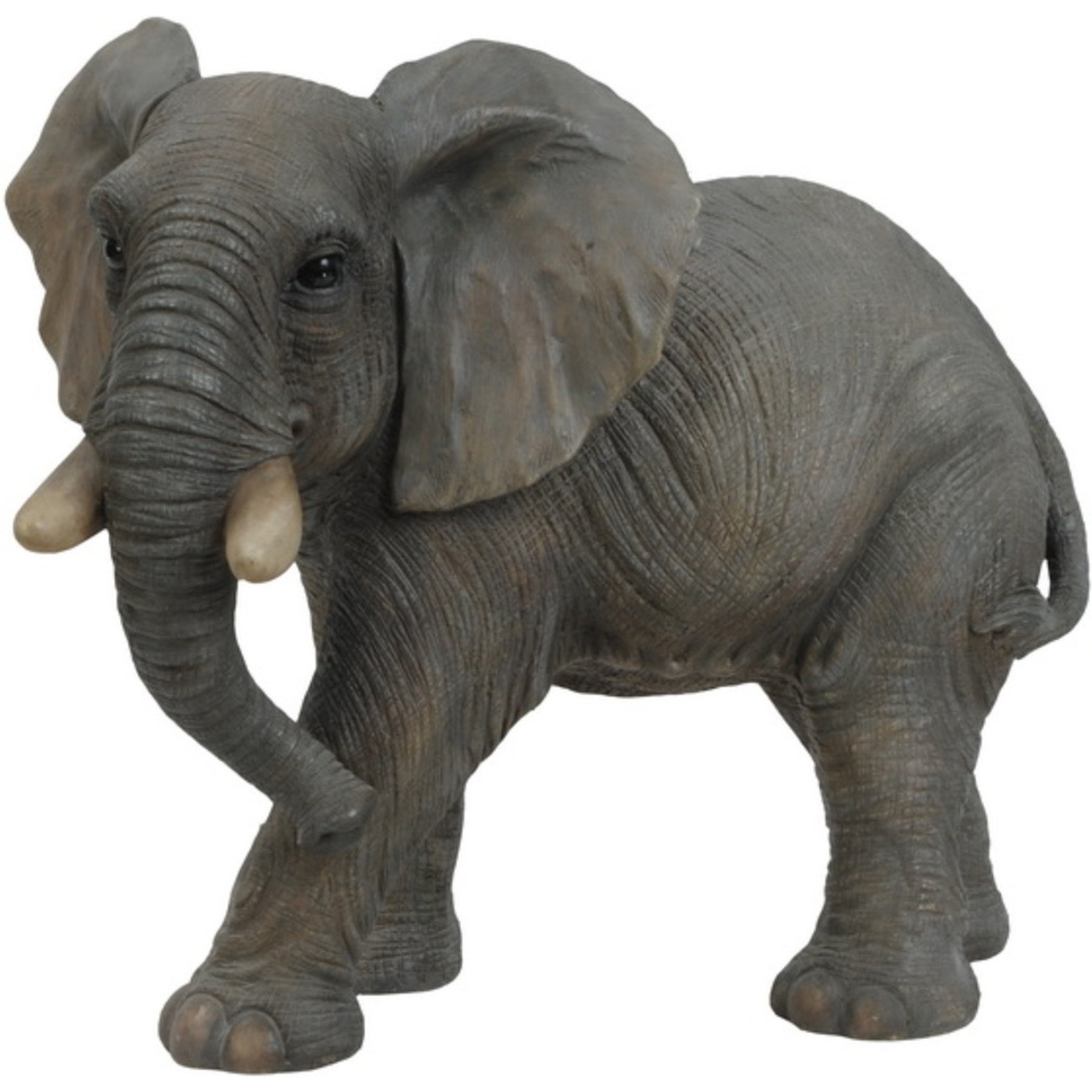 Hi-Line Gift Walking Elephant Statue, Grey, 17-in