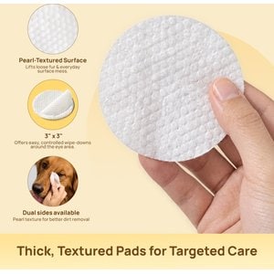 HICC PET Hypoallergenic Tear Stain Care Dog & Cat Eye Wipes, 100 count