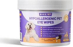 HICC PET Hypoallergenic Dog & Cat Eye Wipes, 100 count
