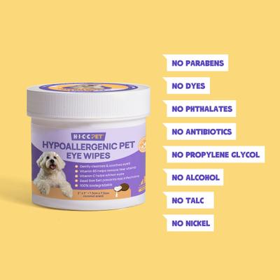 Show full view: HICC PET Hypoallergenic Dog & Cat Eye Wipes, 100 count slide 2 of 5