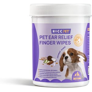 HICC PET Relief Ear Finger Dog Cat & Small Pet Wipes