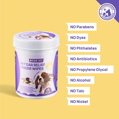 Show full view: HICC PET Relief Ear Finger Dog Cat & Small Pet Wipes, 50 count slide 3 of 7