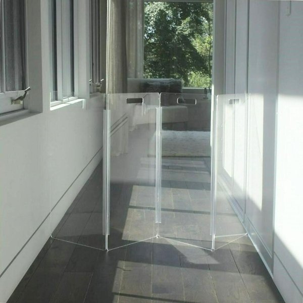 Hiddin Tall Clear View Zig Zag Freestanding Dog & Cat Gate