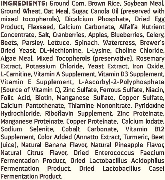 Higgins inTune Complete & Balanced Diet Parakeet Bird Food