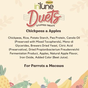 Higgins inTune Duets Chickpeas & Apples Bird Treats, 3-oz bag