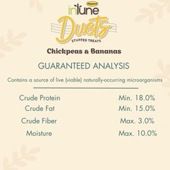 Higgins inTune Duets Chickpeas & Bananas Bird Treats, 3-oz bag slide 2 of 5